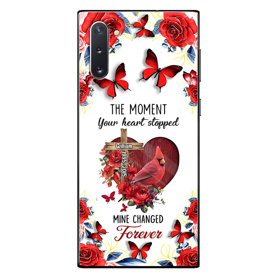 L'instant où ton cœur s'est arrêté - Coque de téléphone commémorative personnalisée