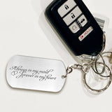 Always On Our Mind - Personalized Memorial Stainless Steel Keychain
