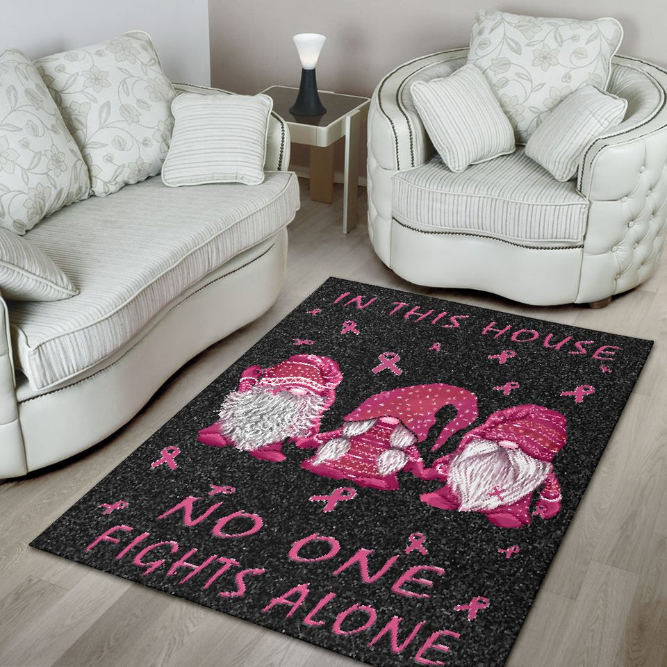 Dans cette maison, on n'abandonne jamais - Tapis de sensibilisation au cancer du sein 0622