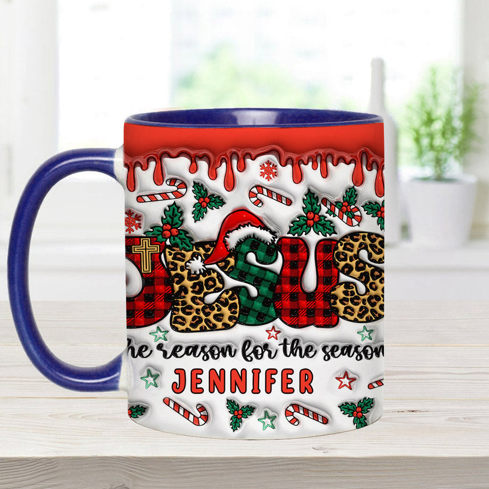 The Reason For The Season - Personalized Christian Accent Mug