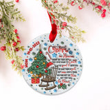 Christmas In Heaven - Memorial gift for loss of - Personalized Ceramic Circle Ornament