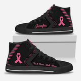 Vous ne marcherez jamais seul(e) - Chaussures montantes personnalisées pour la sensibilisation au cancer du sein