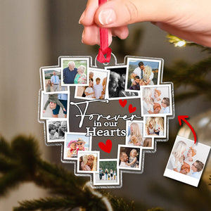 Forever In My Heart - Personalized Memorial Transparent Ornament