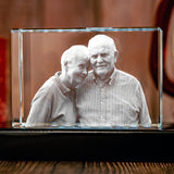 Custom Photo - Personalized Memorial Laser Engraving 3D Cuboid Shaped Crystal Lamp