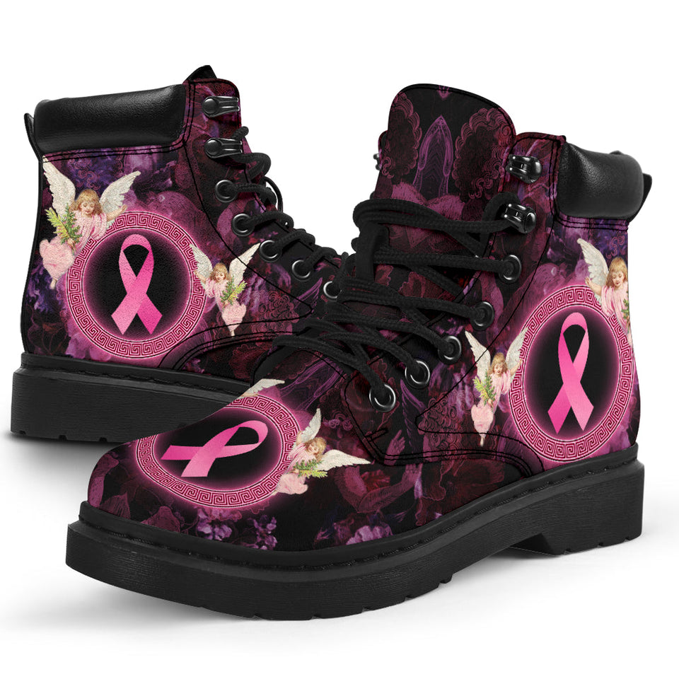 Foi, Espoir, Amour, Ange, Sensibilisation au cancer du sein, Bottes toutes saisons 0622