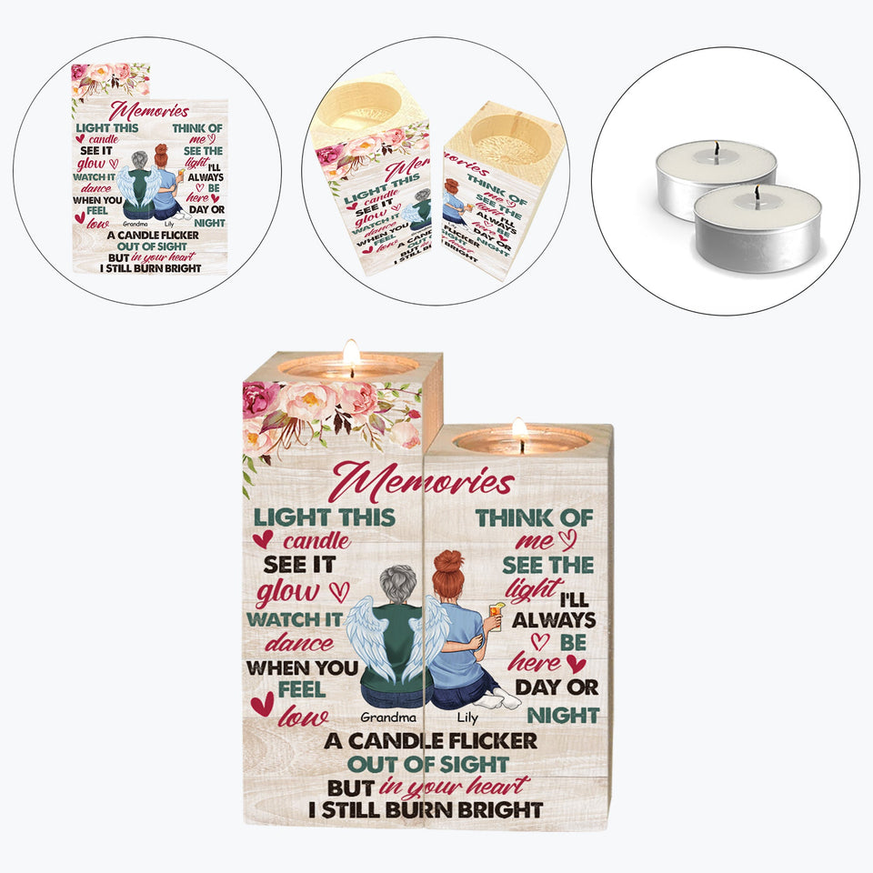 Allumez cette bougie - Porte-bougie commémoratif personnalisé