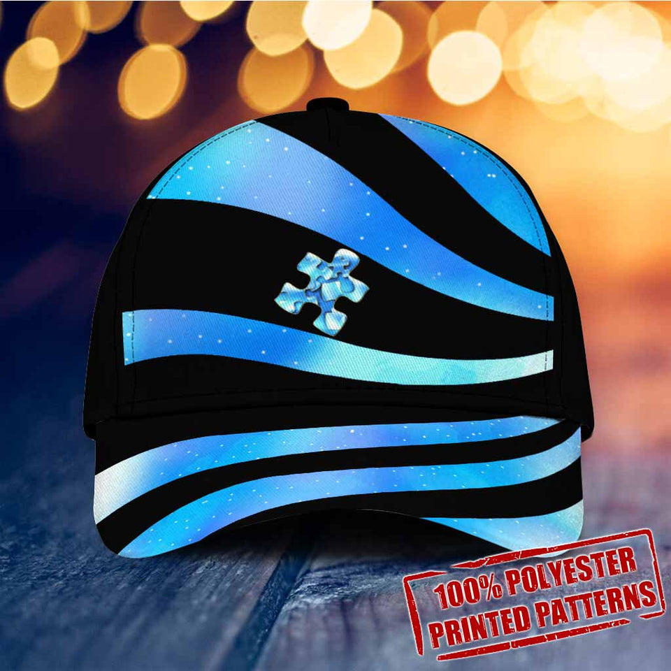Casquette de sensibilisation à l'autisme avec trous d'aération imprimés