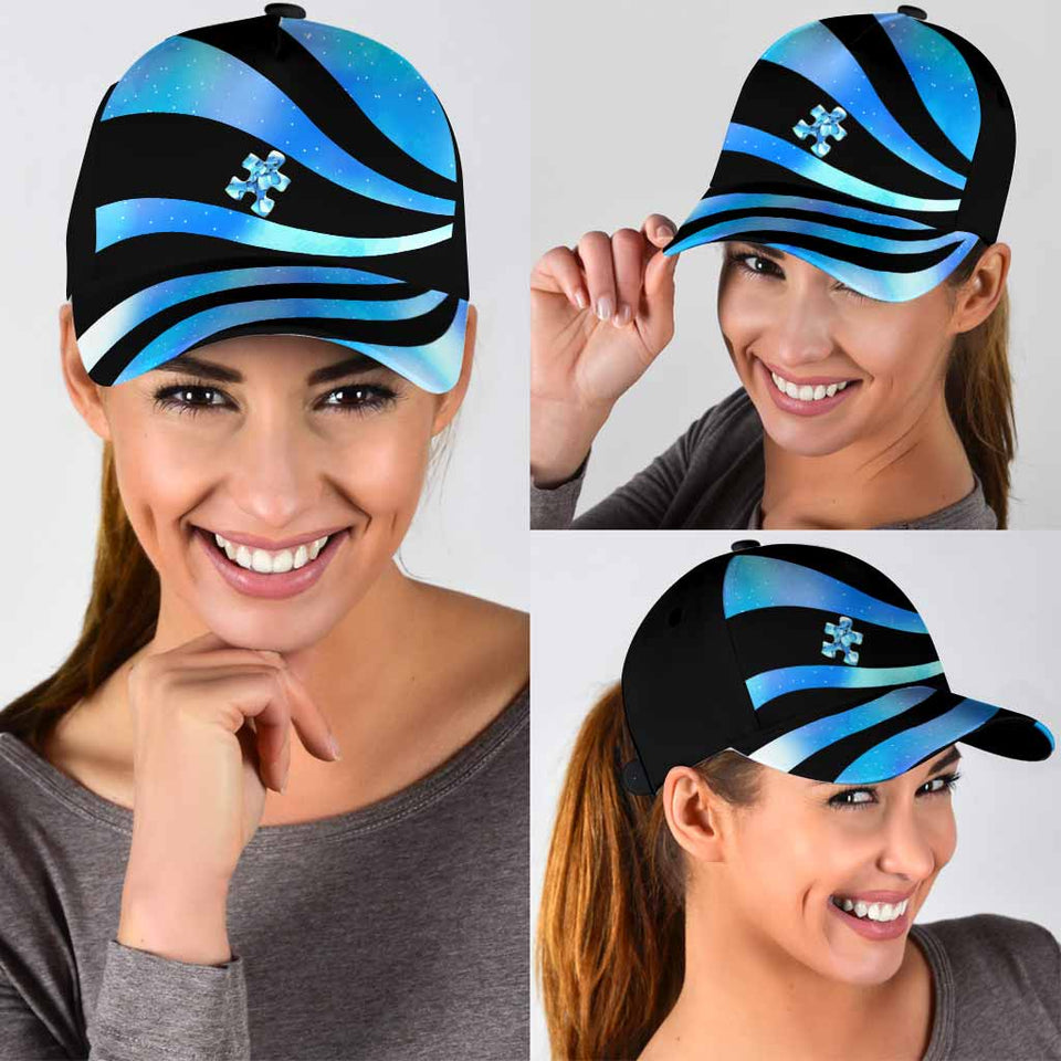 Casquette de sensibilisation à l'autisme avec trous d'aération imprimés