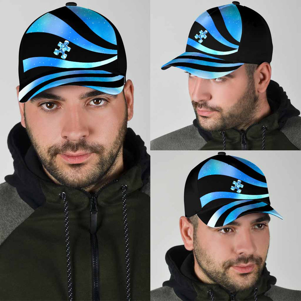 Casquette de sensibilisation à l'autisme avec trous d'aération imprimés