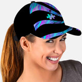 Casquette de sensibilisation à l'autisme avec imprimé et trous d'aération