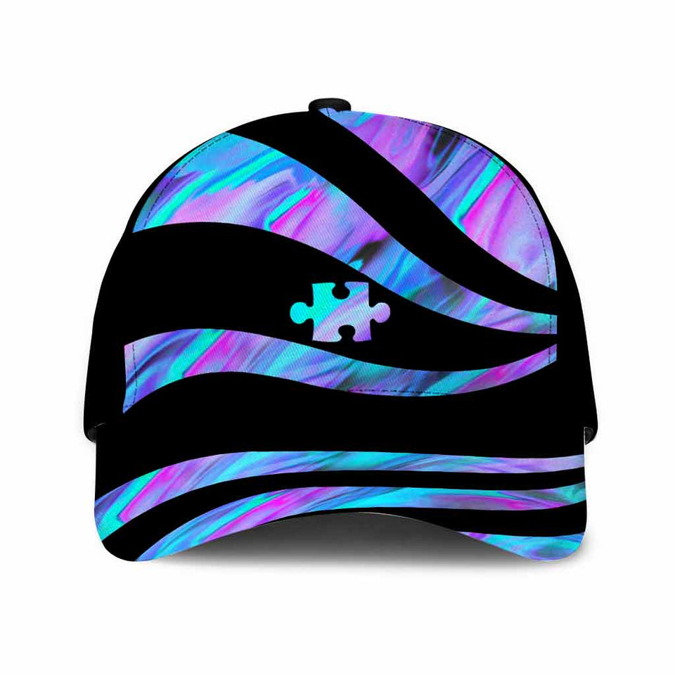 Casquette de sensibilisation à l'autisme avec imprimé et trous d'aération
