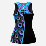 Accepter, comprendre, aimer - Leggings et débardeur ajouré pour la sensibilisation à l'autisme