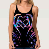 Love Needs No Words - Autism Awareness Cross Tank Top
