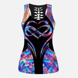 Love Needs No Words - Autism Awareness Leggings And Hollow Tank Top