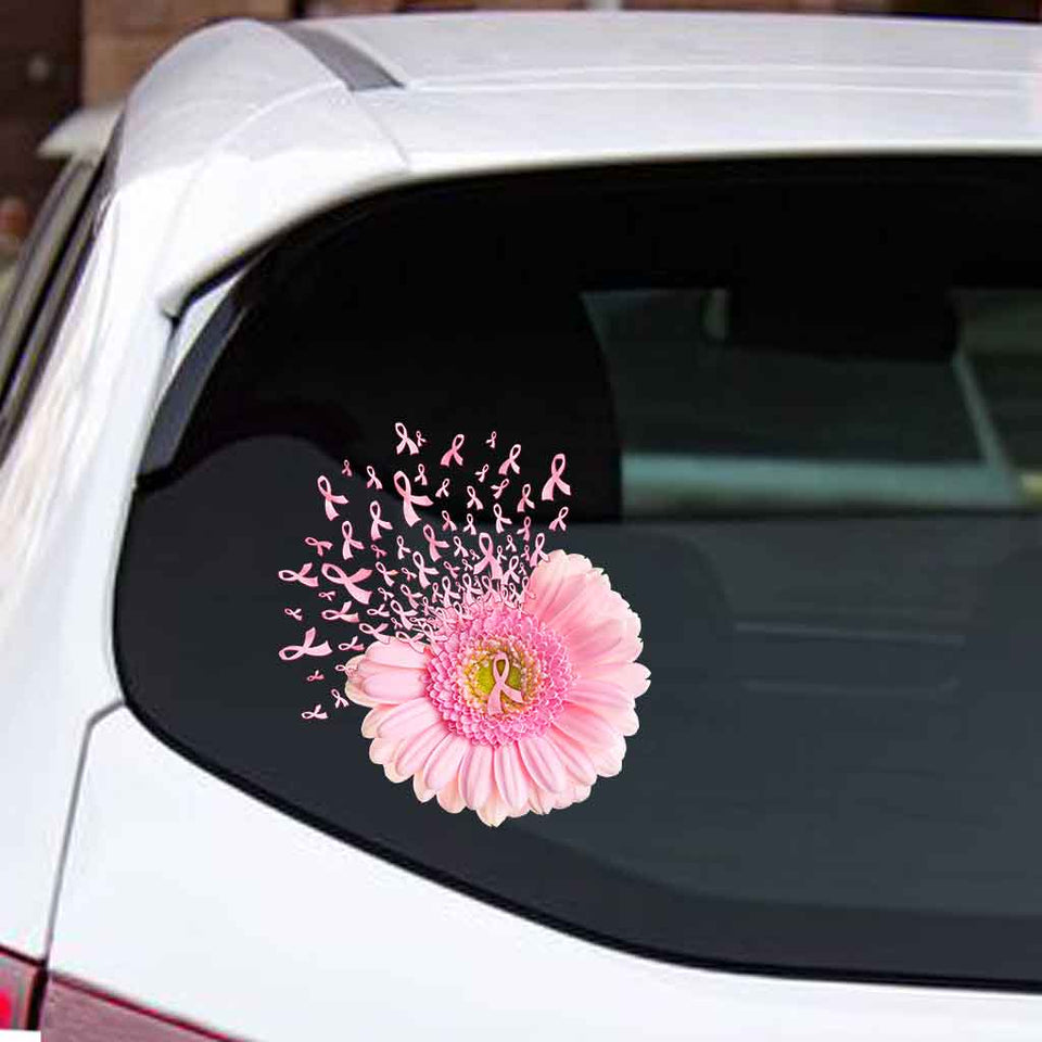 Autocollant Rose Marguerite - Sensibilisation au cancer du sein (intégral) 072021