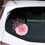 Autocollant Rose Marguerite - Sensibilisation au cancer du sein (intégral) 072021
