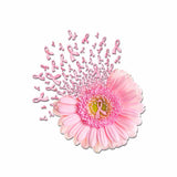 Autocollant Rose Marguerite - Sensibilisation au cancer du sein (intégral) 072021