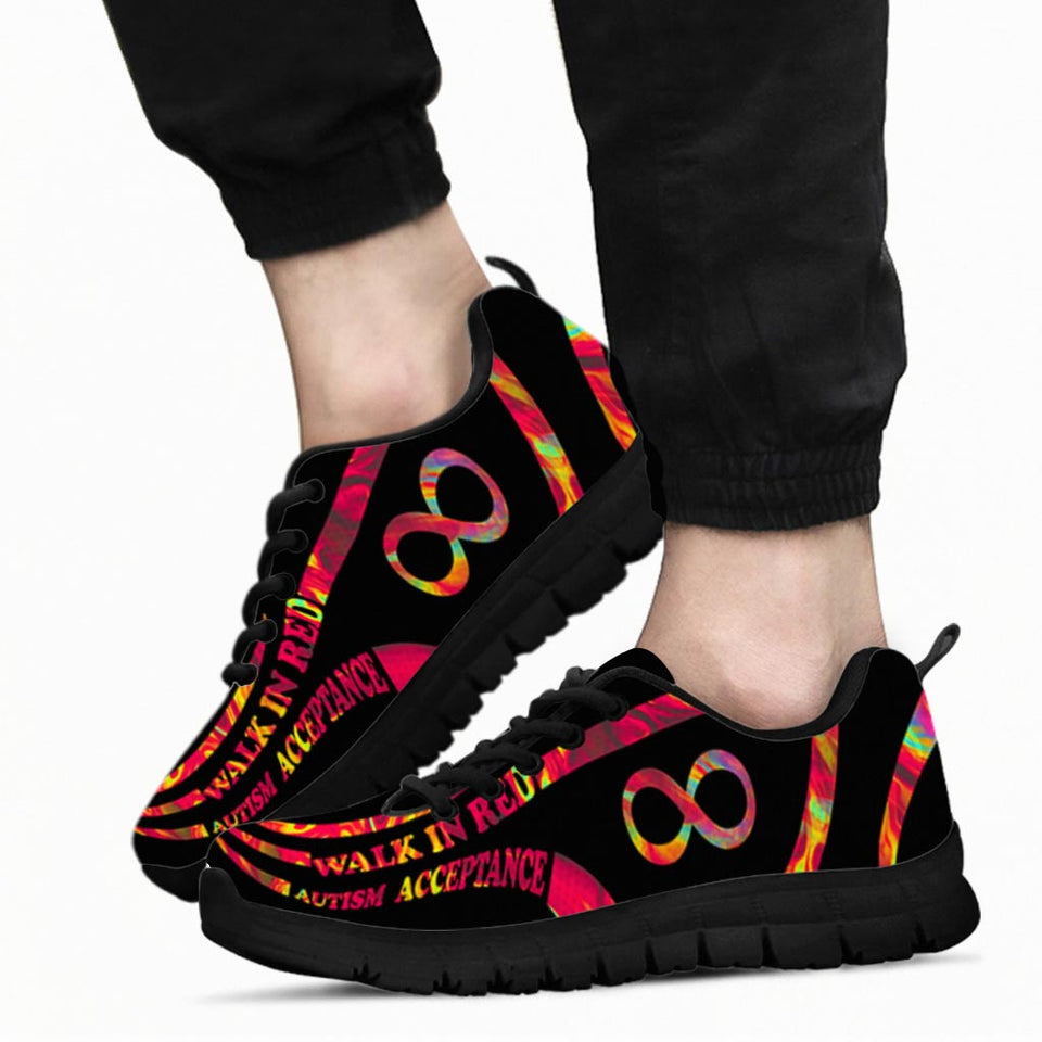 Marcher en rouge - Baskets pour l'acceptation de l'autisme