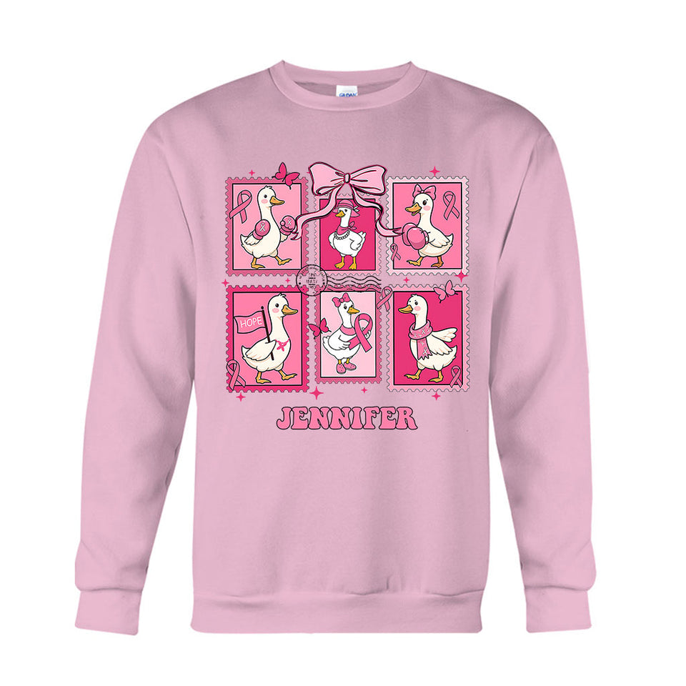 En octobre, on porte du rose - T-shirt et sweat à capuche personnalisés pour la sensibilisation au cancer du sein