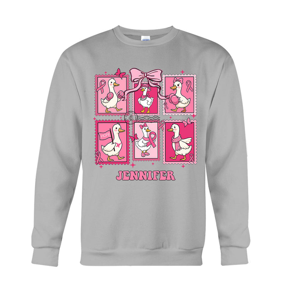 En octobre, on porte du rose - T-shirt et sweat à capuche personnalisés pour la sensibilisation au cancer du sein