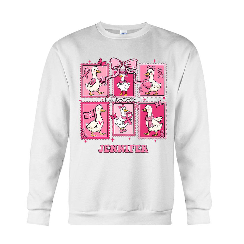 En octobre, on porte du rose - T-shirt et sweat à capuche personnalisés pour la sensibilisation au cancer du sein