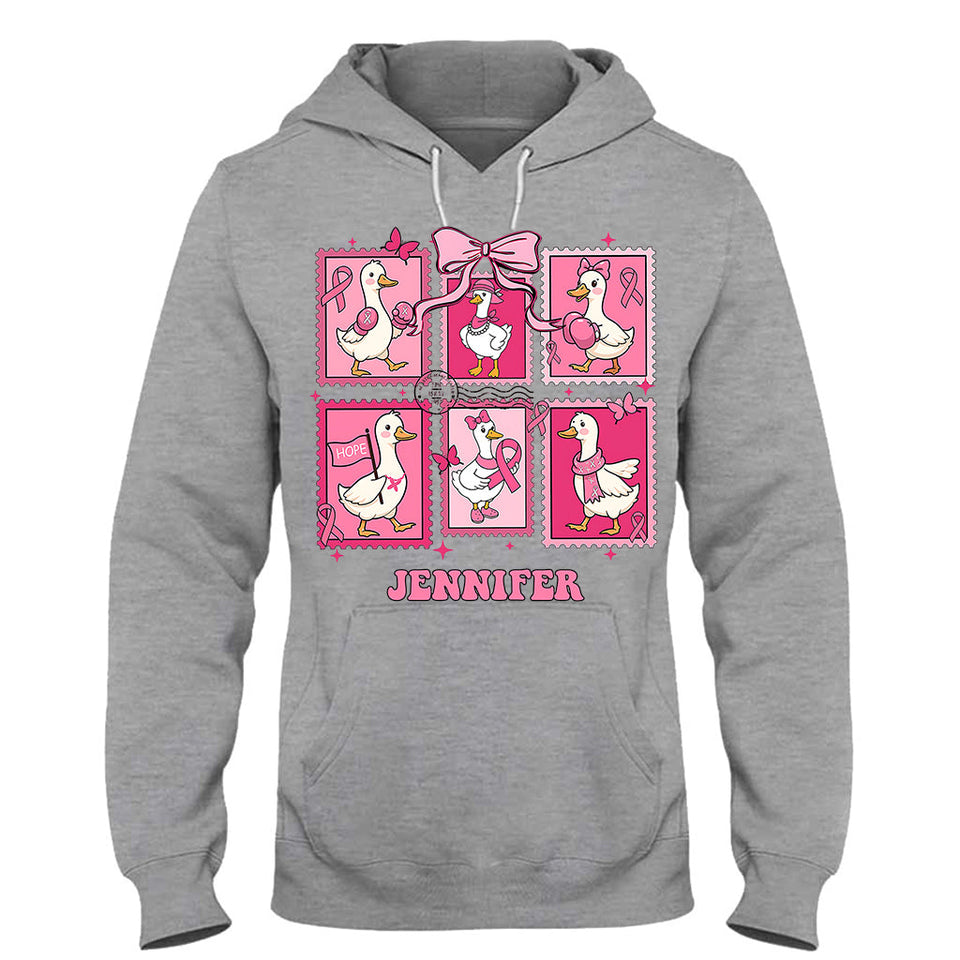 En octobre, on porte du rose - T-shirt et sweat à capuche personnalisés pour la sensibilisation au cancer du sein
