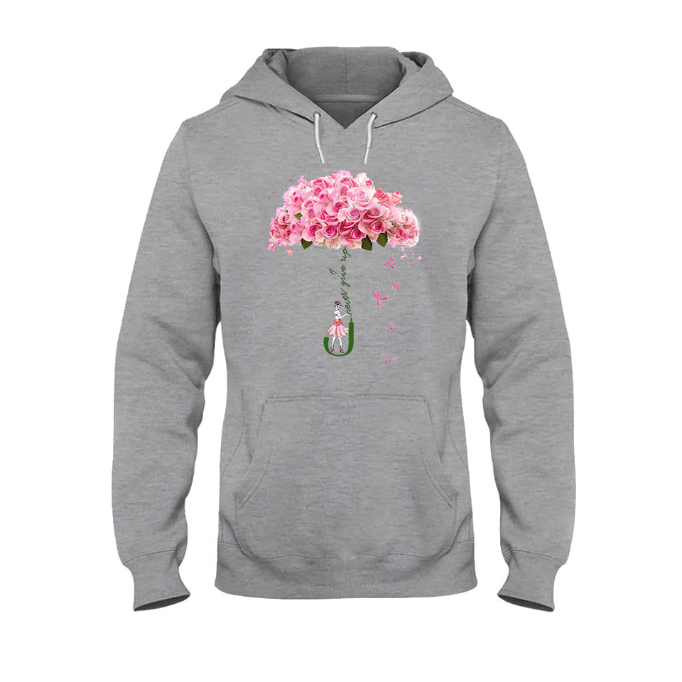 Never Give Up - Breast Cancer Awareness T-shirt and Hoodie