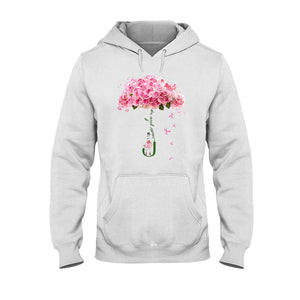 Never Give Up - Breast Cancer Awareness T-shirt and Hoodie