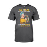 T-shirt et sweat à capuche « Ne jamais abandonner » pour la sensibilisation à l'autisme 112021