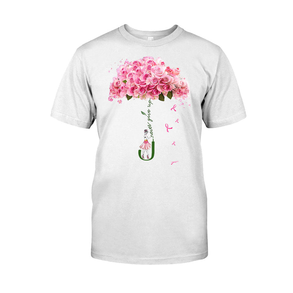 N'abandonnez jamais - T-shirt et sweat à capuche de sensibilisation au cancer du sein 072021