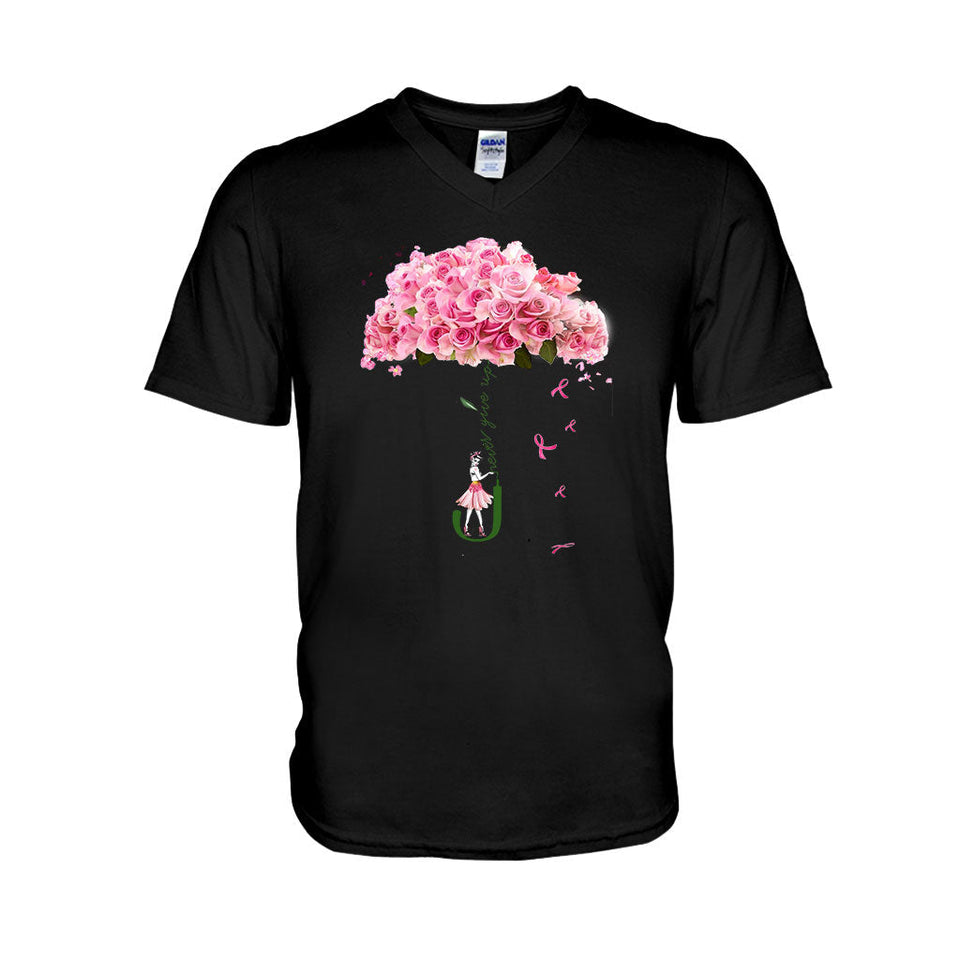 Never Give Up - Breast Cancer Awareness T-shirt and Hoodie