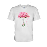 Never Give Up - Breast Cancer Awareness T-shirt and Hoodie