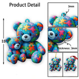 Maman Ours - Ornement personnalisé pour la sensibilisation à l'autisme