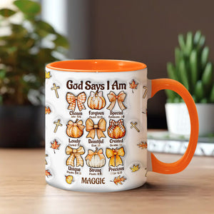 God Say I Am - Personalized Christian Accent Mug
