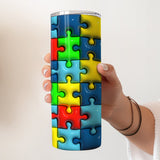 Autism Awareness - Personalized Autism Awareness Skinny Tumbler