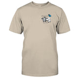 T-shirt brodé commémoratif personnalisé avec motif papillon, libellule et plume céleste