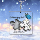 Ornement de voiture transparent commémoratif personnalisé - Papillon Libellule Plume Céleste