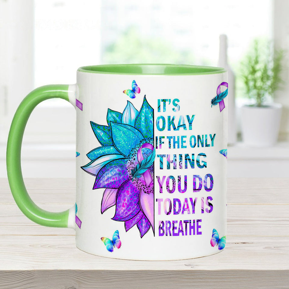 Mug de prévention du suicide : « Ce n’est pas grave si la seule chose que vous faites aujourd’hui est respirer ».