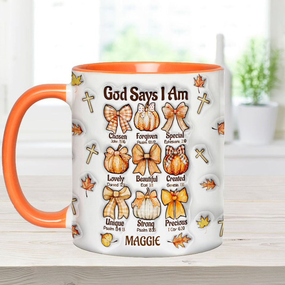 God Say I Am - Personalized Christian Accent Mug