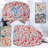 Nurse Life Floral Style - Personalized Nurse Scrub Cap