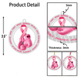 Hope Fight Brave - Breast Cancer Awareness Transparent Ornament