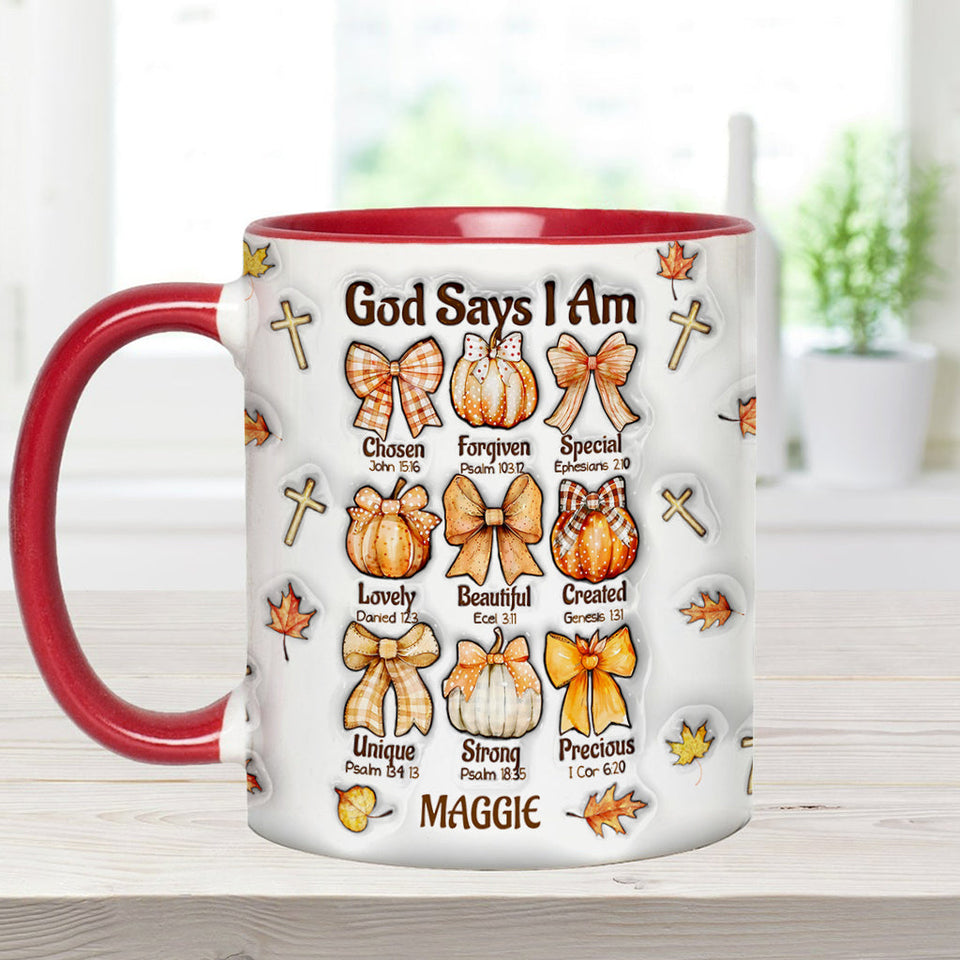 God Say I Am - Personalized Christian Accent Mug