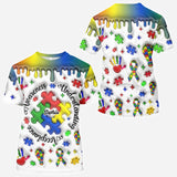 Autism Awareness - Personalized Autism Awareness All Over Shirt