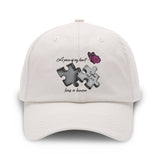 Casquette classique brodée personnalisée en hommage à un papillon libellule et à une plume céleste - Casquette commémorative brodée personnalisée