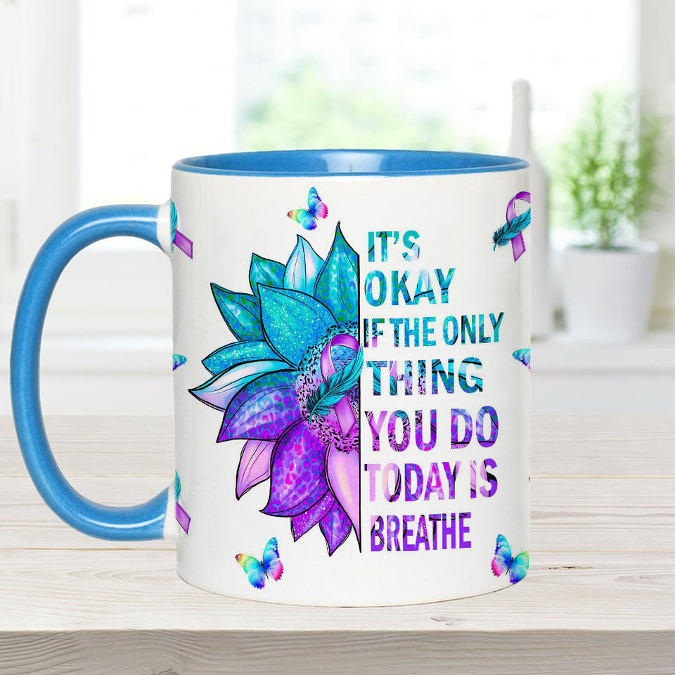 Mug de prévention du suicide : « Ce n’est pas grave si la seule chose que vous faites aujourd’hui est respirer ».