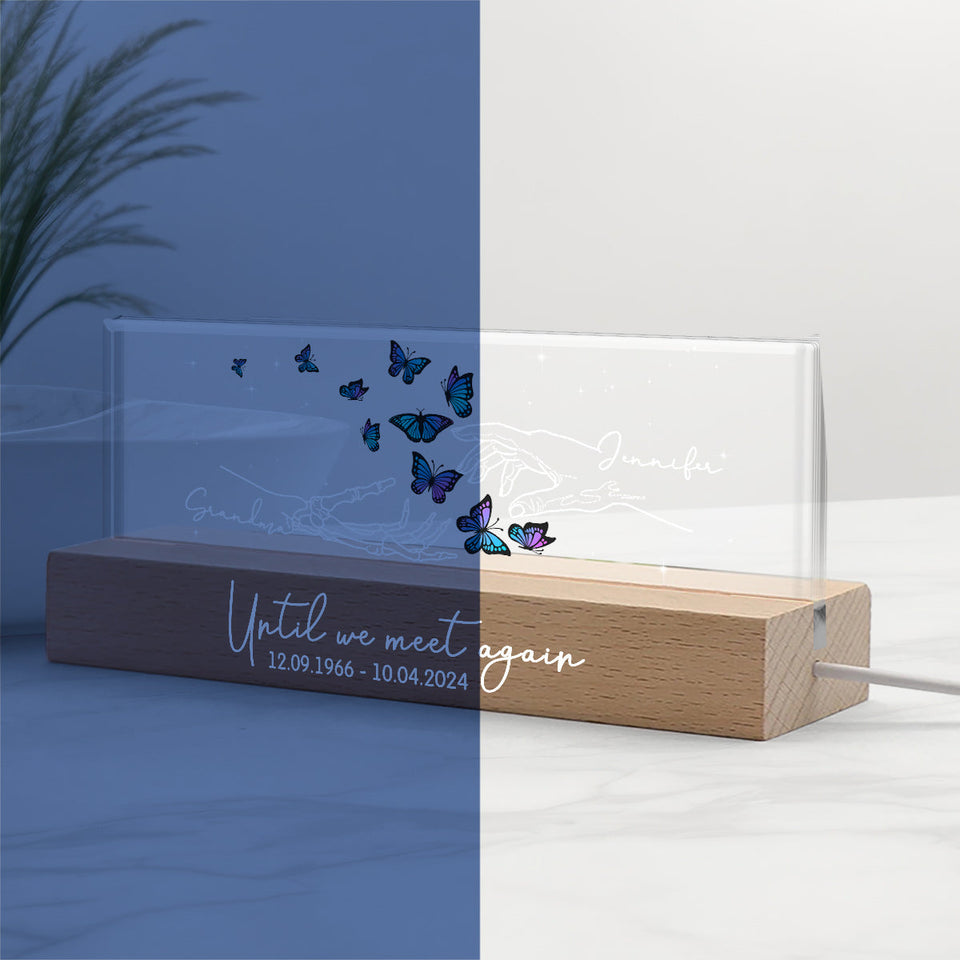 Jusqu'à ce que nous nous revoyions - Veilleuse LED commémorative personnalisée