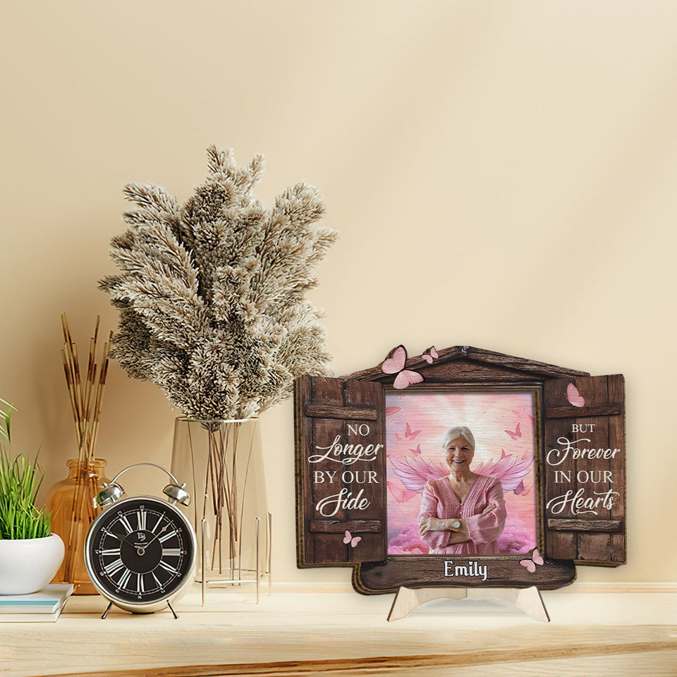 Jamais oublié·e - Plaque commémorative personnalisée en bois double couche