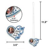 Forever In My Heart - Personalized Memorial Custom Shaped Car Ornament
