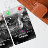 L'appel que j'aurais aimé pouvoir répondre - Carte commémorative personnalisée à insérer dans un portefeuille