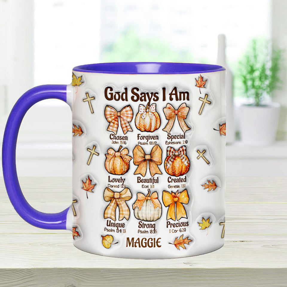 God Say I Am - Personalized Christian Accent Mug